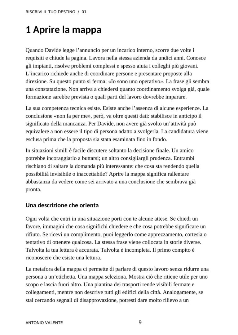 Un capitolo — anteprima reale del volume 01