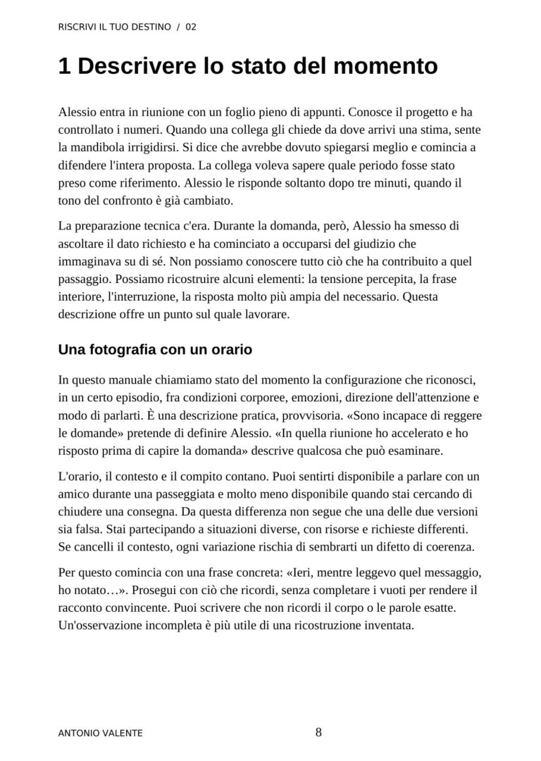 Un capitolo — anteprima reale del volume 02