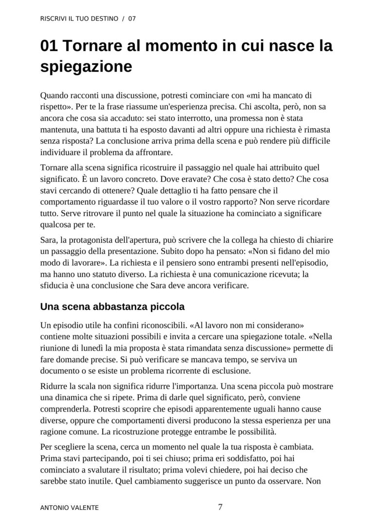 Un capitolo — anteprima reale del volume 07
