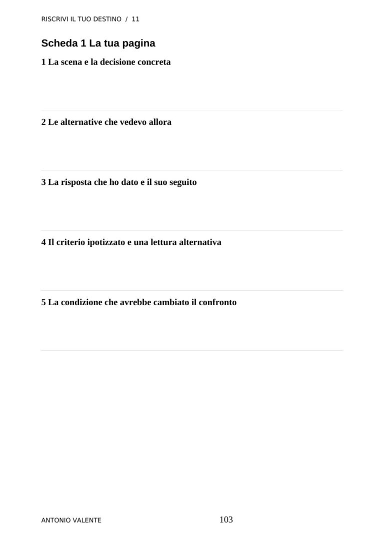 Una scheda di lavoro — anteprima reale del volume 11